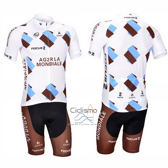 Ag2rla Ropa Ciclismo Culotte Corto 2013 Mangas Cortas Brown